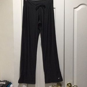 Nike M drawstring deep grey track pants euc M